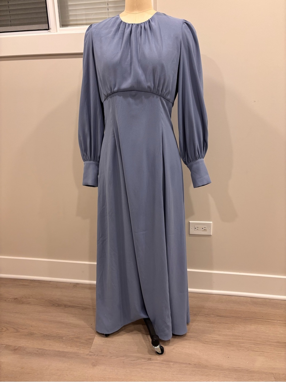 Alexia Admor Mist Blue Long Sleeve Maxi Dress